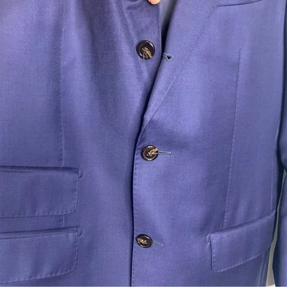 Suitsupply Super 110’s Vitale Barberis Canonico Blue Sport Coat Blazer Jacket